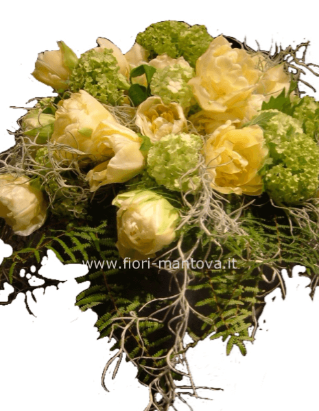 bouquet toni bianco crema giallo senza rose